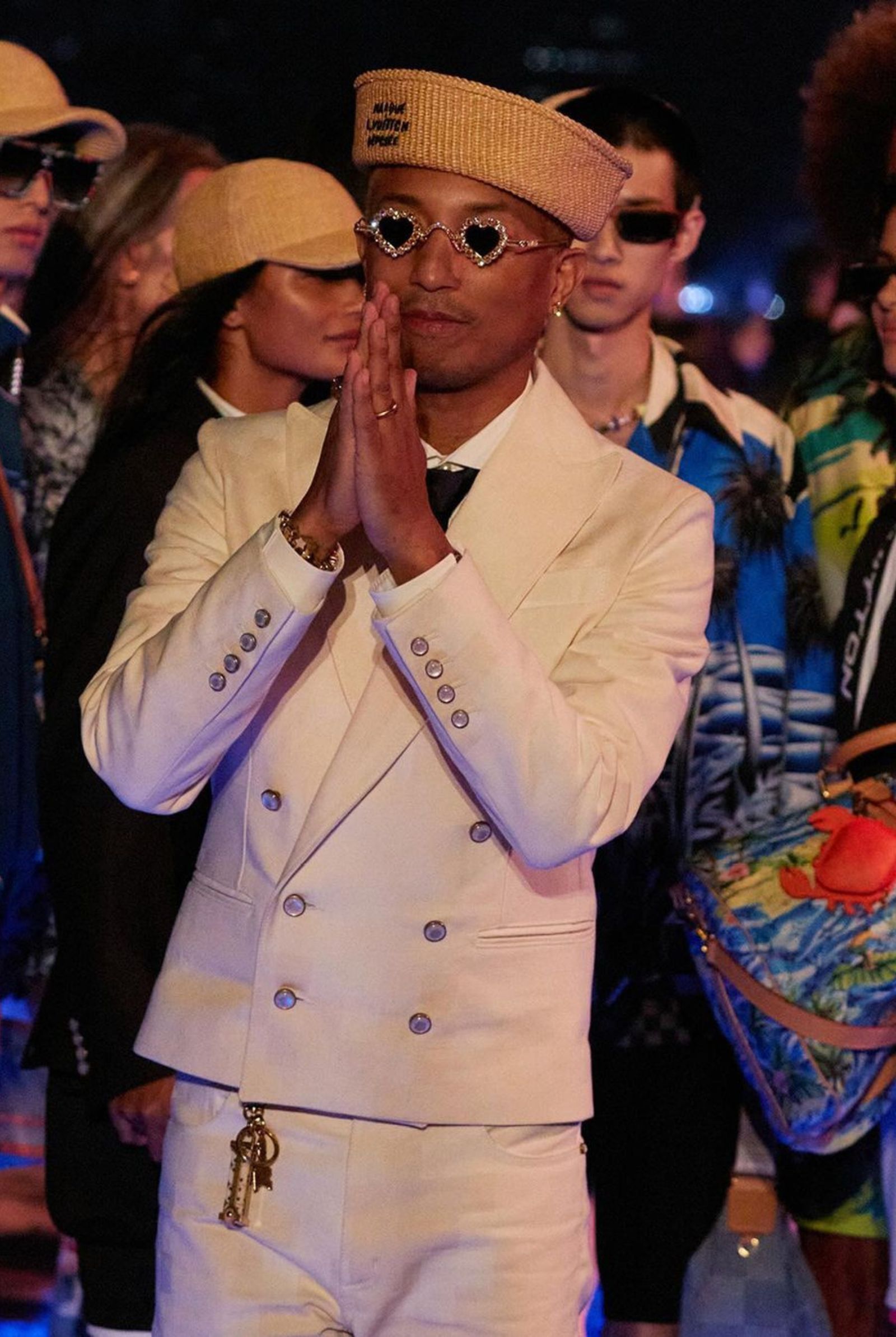 Pharrell during Louis Vuitton Men's Pre-Fall 2024 Show